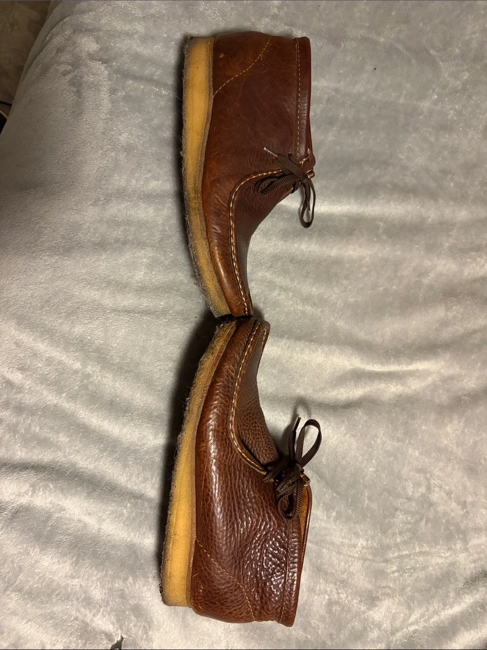 Clarks Men's Brown Pebbled Leather Chukka Boots